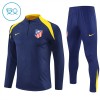 Atlético Madrid Trenings Collegegenser Kvart-Zip 2025-26 Navy - Barn